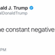 President Donald J. Trump’s deleted tweet from 12:06am, early Wednesday morning that read “despite the constant negative press covfete” (Screenshot)